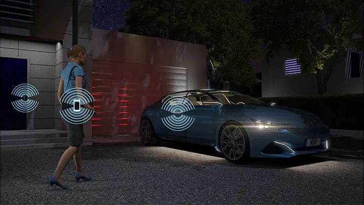 在应用落地方面,恩智浦与大众汽车联手展示了uwb技术在汽车领域的应用